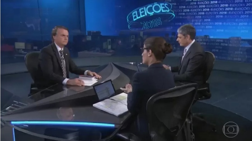 Bolsonaro volta ao JN quatro anos após polêmicas com Bonner e Renata