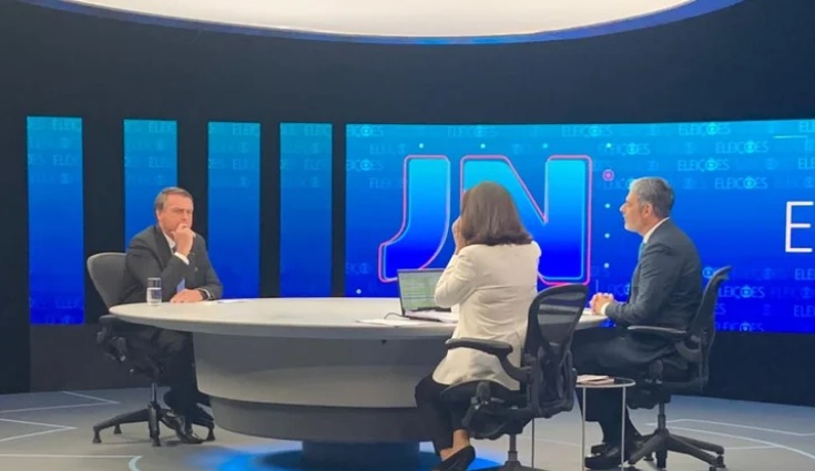 Bolsonaro no Jornal Nacional é a maior audiência da TV em 2022