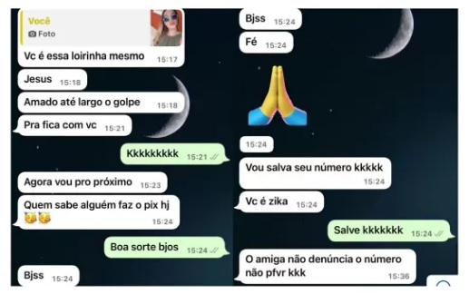 Golpista do pix desiste de crime e paquera vítima: 'Largo o golpe por você'