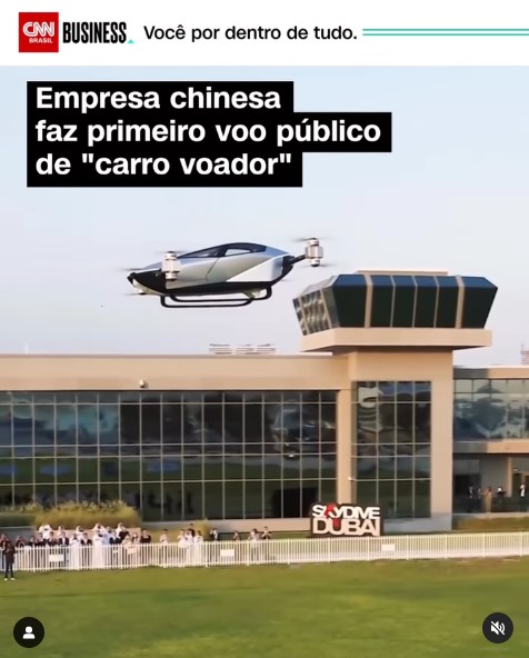 VÍDEO: Empresa chinesa faz primeiro voo público de "carro voador"