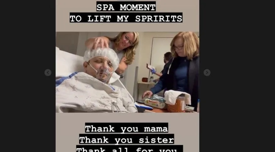 VÍDEO: “Obrigado a todos vocês” diz Jereremy Renner em vídeo onde recebe massagem em hospital