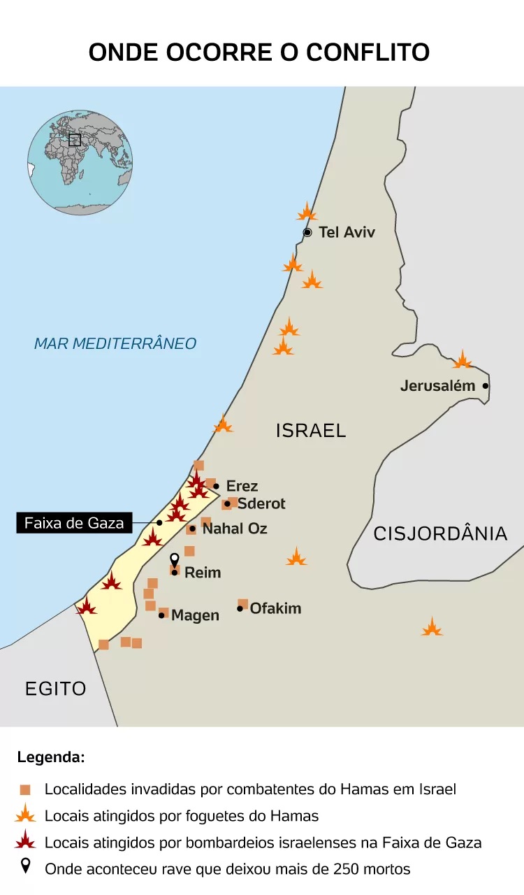 O que é o conflito Israel-Palestina: como chegamos à guerra atual