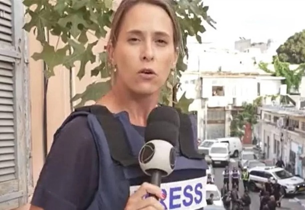 Repórter da Record em Israel quase tem casa atingida por míssil