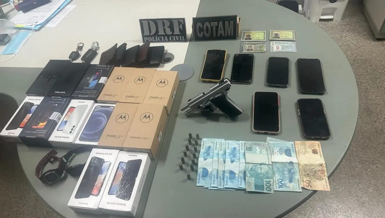 Cinco homens são presos envolvidos em assalto a loja de celular em Caicó; crime ocorreu na última sexta-feira