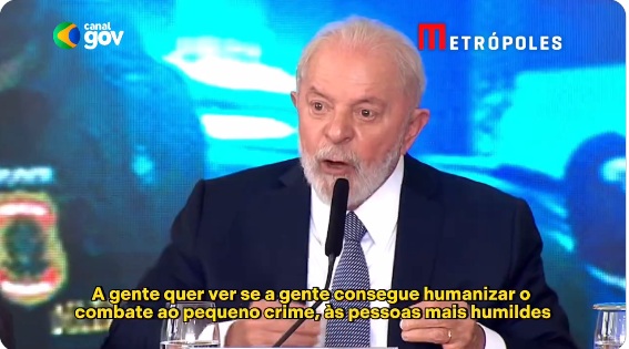 VÍDEO: Lula fala em “humanizar” pequenos crimes; ASSISTA
